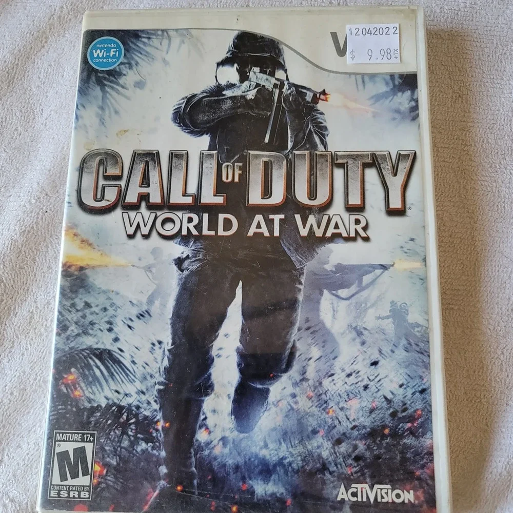 Call of Duty: World at War Nintendo Wii 2008 Game Tested‎ disc/manual/case